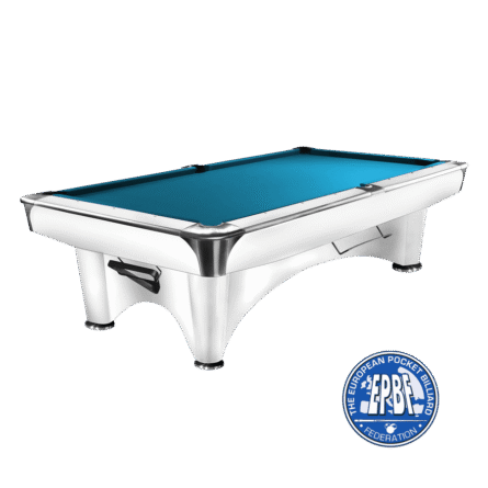 billard dynamic 3 blanc tapis bleu tournois transparent