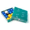 Jeu de billes de billard Pool anglais aramith jaune et bleu 57 mm