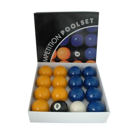 jeu de billes standard pool anglais 50.8mm bleues et jaunes