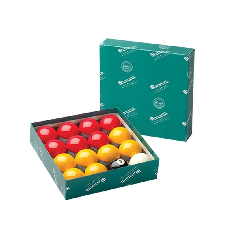 jeu de billes Aramith pour billard pool anglais 50.8mm rouge et jaune