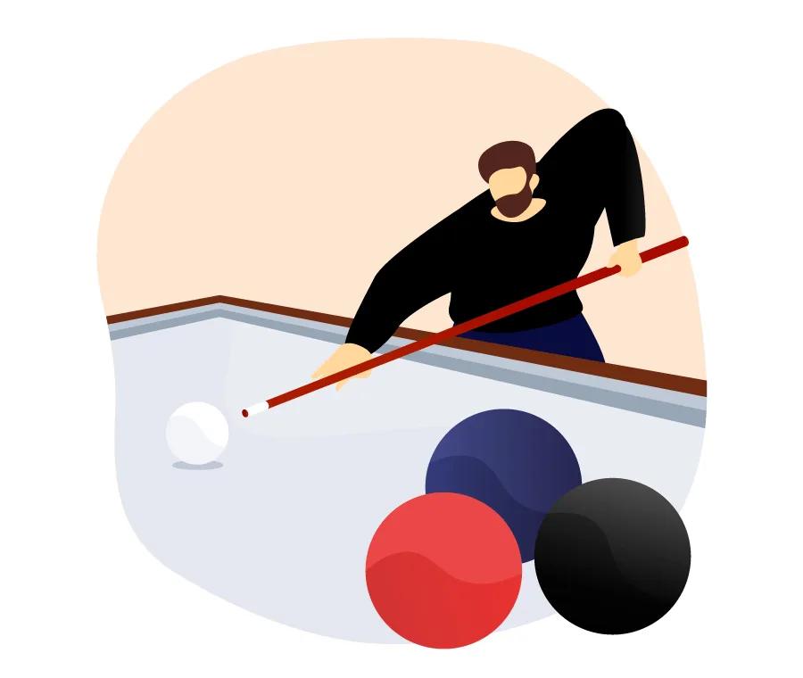 homme qui joue sur un billard entretenu