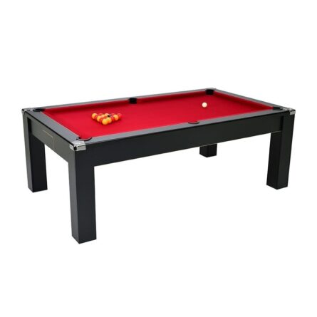 billard convertible en table a manger pool anglais neuf avant garde noir plateau table tapis rouge