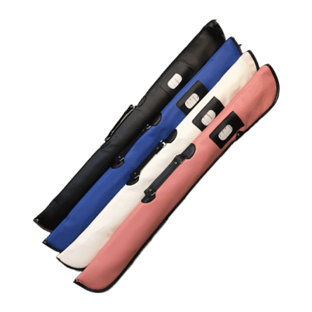 housse queue de billard 1/2 2 pièces avec poignée noir rose bleu