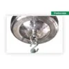 luminaire 3 globes simili cuir black leather noir