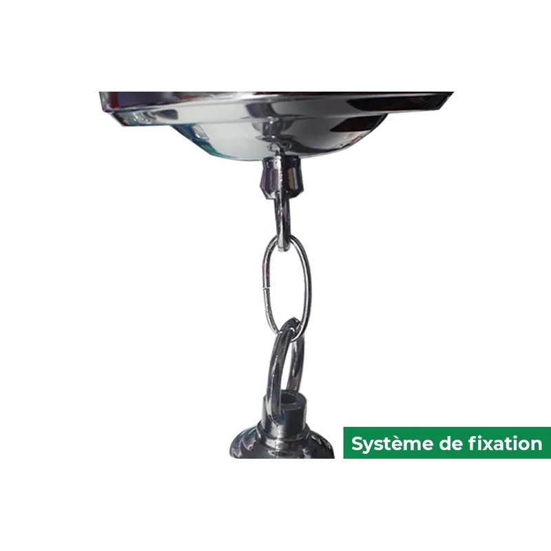 luminaire 3 globes simili cuir black leather noir
