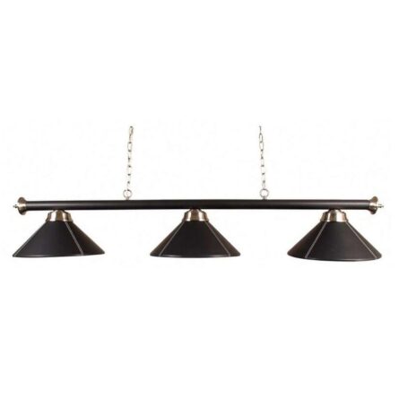 luminaire 3 globes domes noir cuir simili pool pub