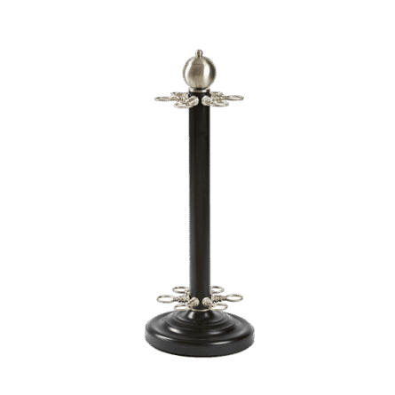 porte queues noir acier sol 6 queues de billard