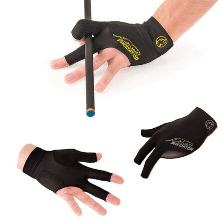 gant billard predator left hand gauche droitier noir et gris