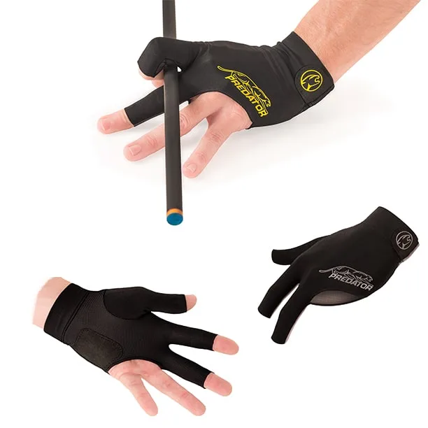 gant billard predator left hand gauche droitier noir et gris