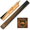 Queue de billard anglais Marcello bois frêne 145 cm 2 pièces viroles laiton procédé 9mm