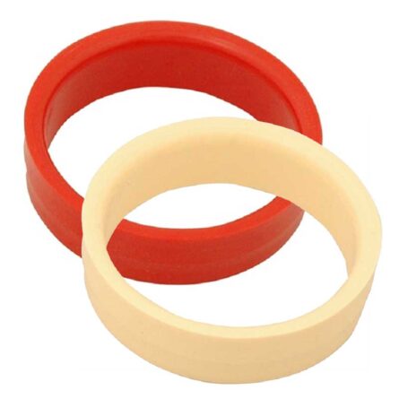 anneaux ronds billards droits 57 mm rouge et blanc