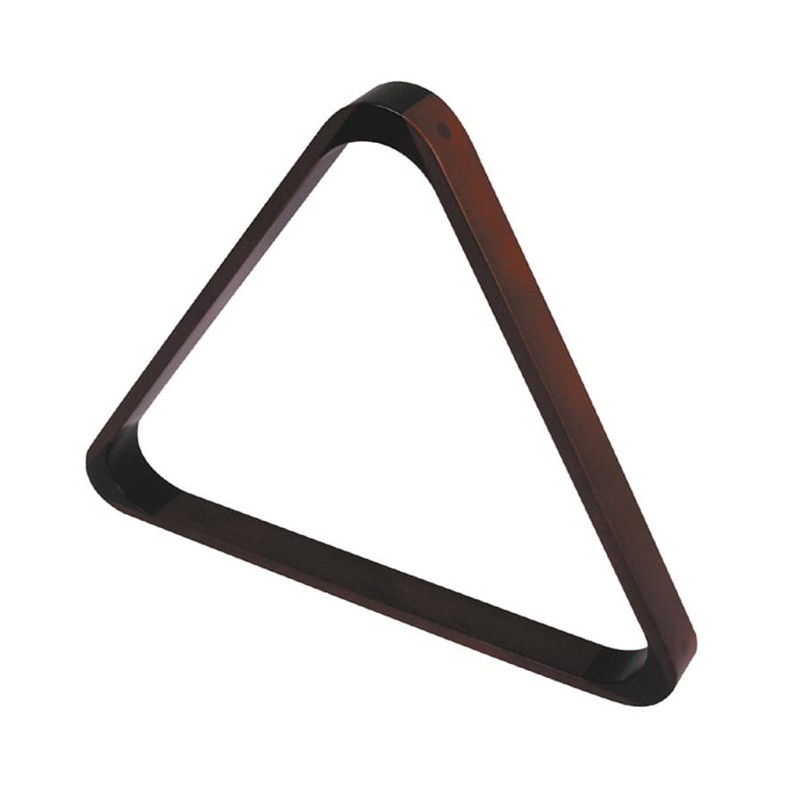 triangle bois coloris acajou pour billes de billard 57.2mm