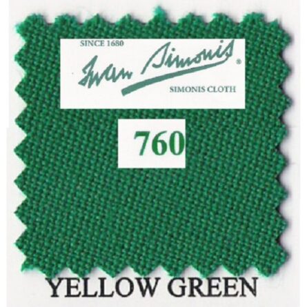 tapis de billard cloth simonis 760 195 vert jaune yellow green