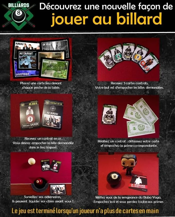 jeu de billard dé pool badolo games john wick cartes règles du jeu