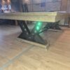 billard américain Dynamic Vienna industriel style acier noir et bois plateau table neuf