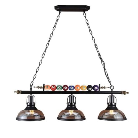 luminaire occasion billard billes de ebillard vintage industry noir verre