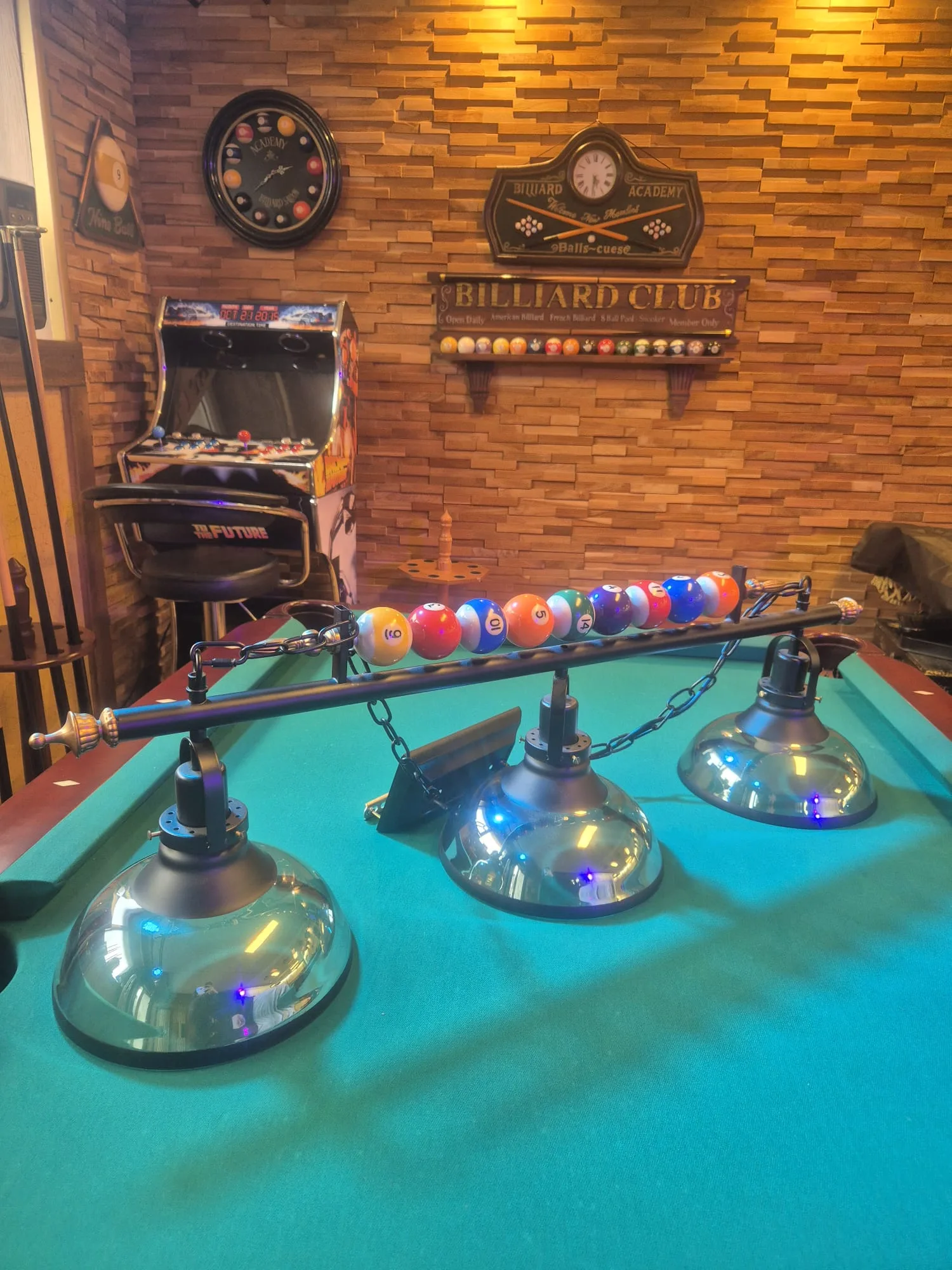 luminaire occasion billard billes de ebillard vintage industry noir verre