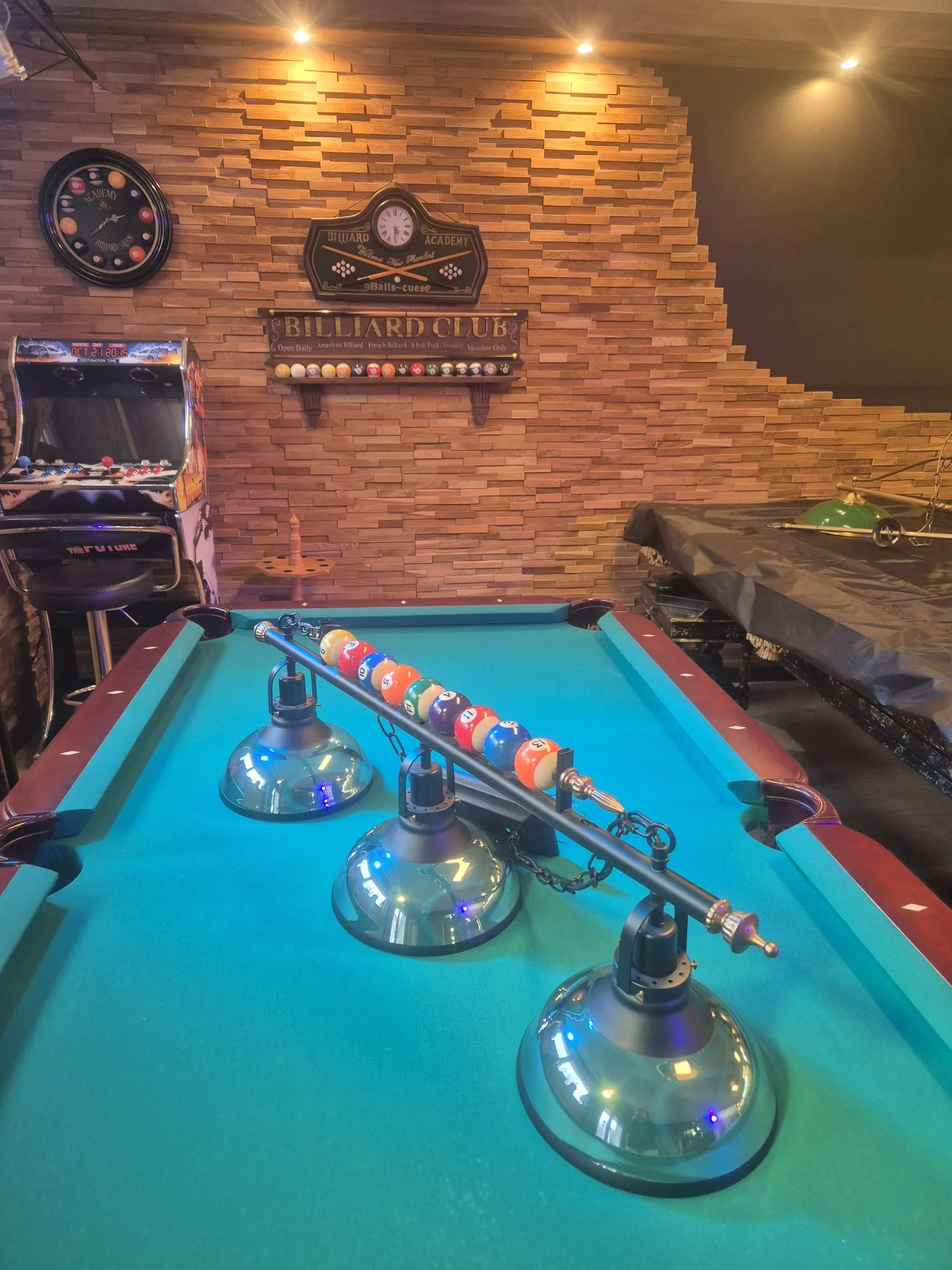 luminaire occasion billard billes de ebillard vintage industry noir verre