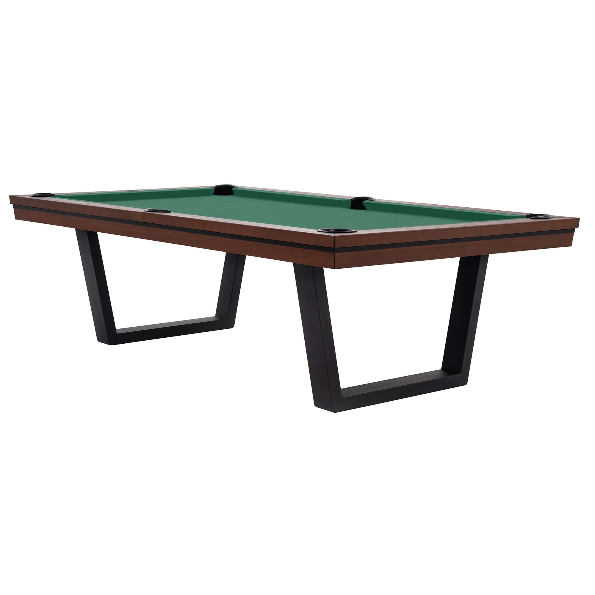 billard américain neuf rasson madrid brun bois pied noirs acier tapis de billard simonis vert