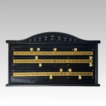 marqueur de scores snooker noir et or plastique economy 4 personnes