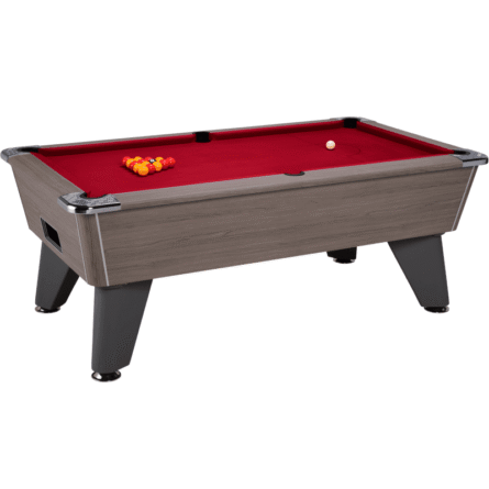 billard pool anglais café freplay DPT Omega chêne gris tapis rouge