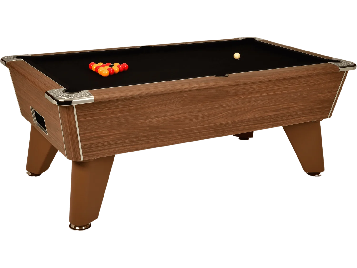 dpt-omega-pro-freeplay-walnut-black billard pool anglais café freeplay DPT Omega noyer tapis noir