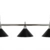 Luminaire 3 domes noir et chrome dynamic billard