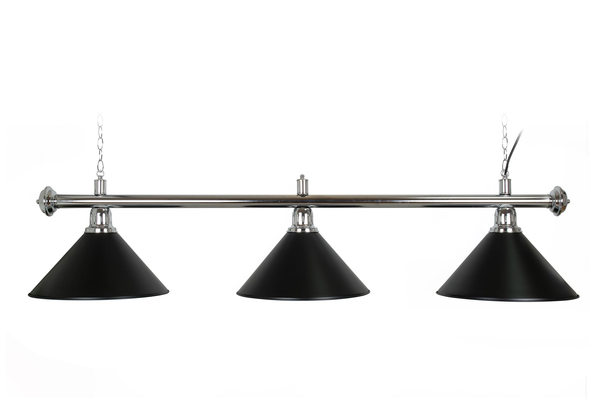 Luminaire 3 domes noir et chrome dynamic billard