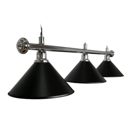 Luminaire 3 domes noir et chrome dynamic billard