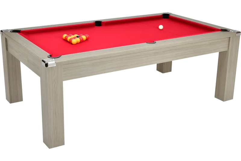 DPT avant garde billard table chêne gris 7ft tapis rouge