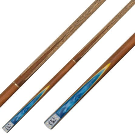 queue snooker pool anglais 145 cm classic bleu eau frene marron brune